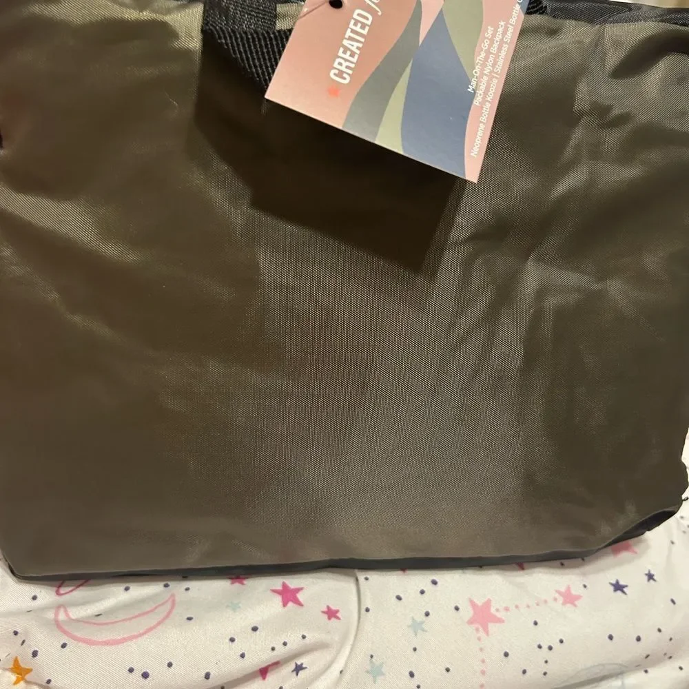 NWT Macy's Black Nylon Pouch Backpack